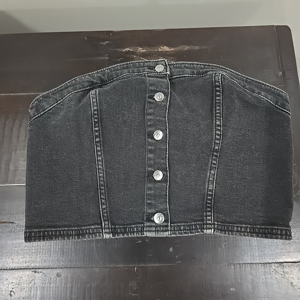 H&M Black Bustier Top Size M